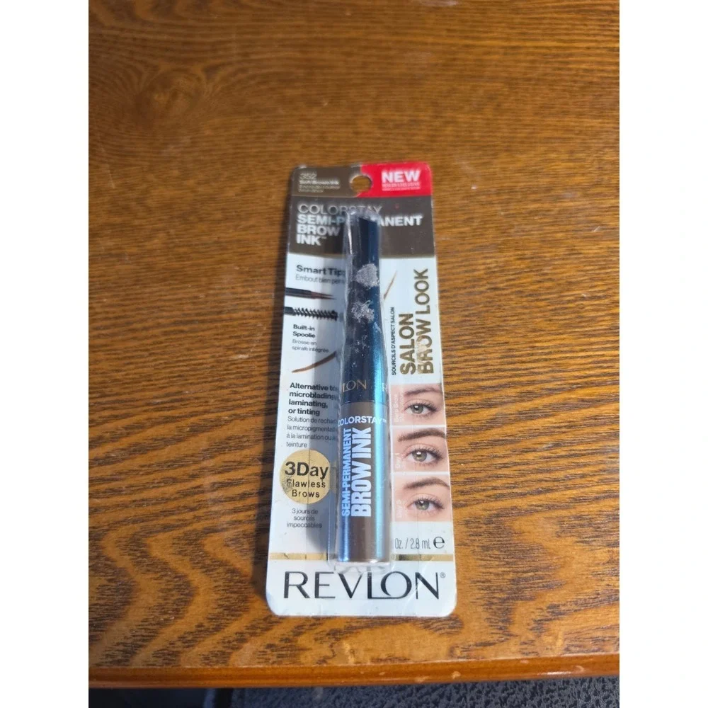 Revlon ColorStay Semi-Permanent Brow Ink, Soft Brown 352, 0.09 fl oz